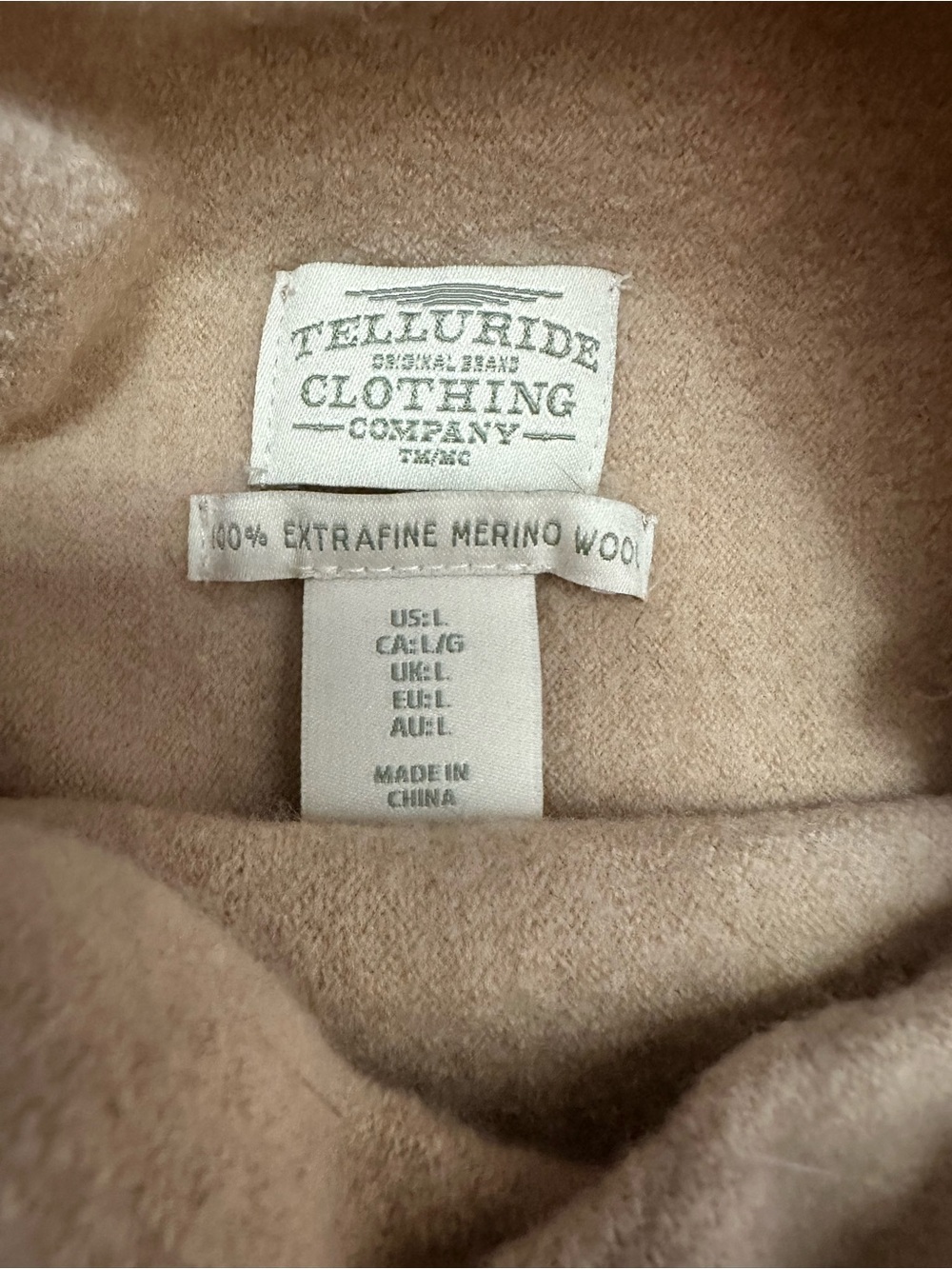 Merino Wool Camel Turtleneck Sweater - Picture 3 of 3
